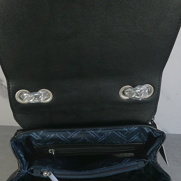 French Connection Darcy Crossbody Black NWT 2 Way Shoulder Bag Purse - Picture 5 of 8